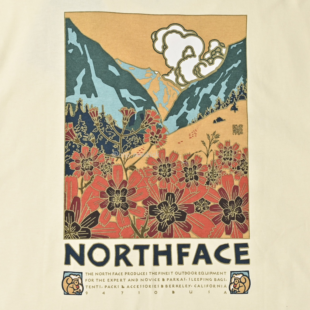 The North Face Tnf Landscape Pattern Short Sleeved T Shirt (2) - newkick.org